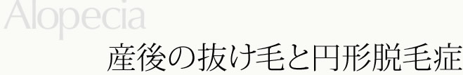 産後の抜け毛と円形脱毛症