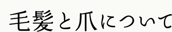 毛髪について